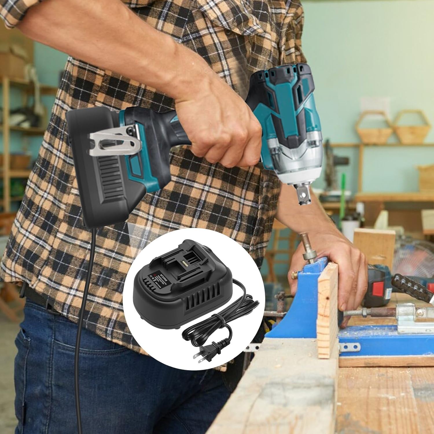 500W AC to DC Converter for Makita 18V Cordless Tools, 110V to 18V AC/DC Adapter Power Supply, AC Plug Transformer Adapter