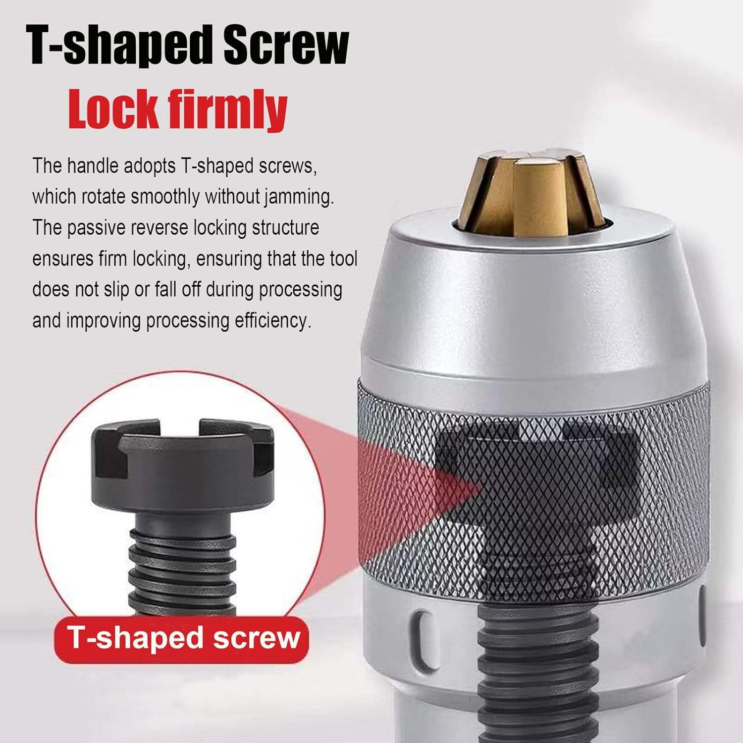 MT4 Keyless Drill Chuck Self-Tightening 1/8"-5/8" (3-16mm) - Titanium Coated Heavy Duty Integral Chuck with APU16 Wrench for Milling & Drilling Machines (MTA4-APU16)