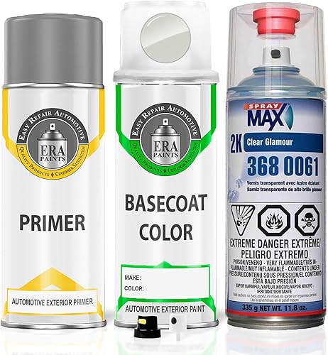 ERA Paints 300 - Alpine White 3 para BMW Exact Match Automotive Aerosol - Kit Premium con 2K 3680061 Clearcoat