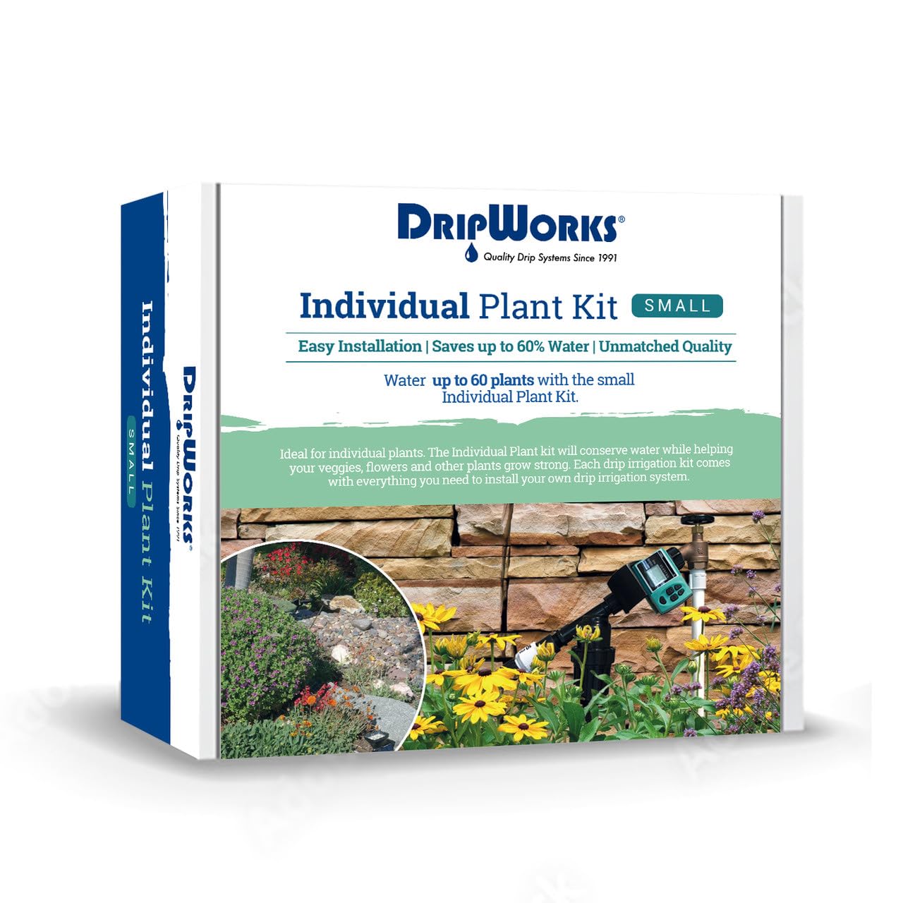 Dripworks Individual Plant Irrigation Kit for Watering Individual Plants in Containers - Waters Upto 60 Plants | Agricultural Grade Components | Trusted Brand Since 1991