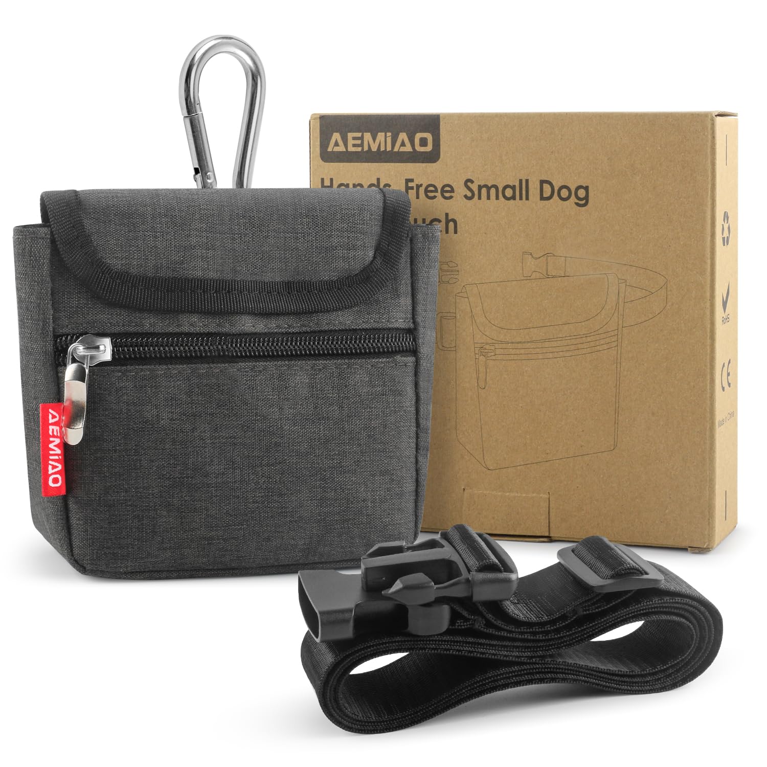 Borsa Snack Per Addestramento Cani Aemiao - Con Chiusura Magnetica E Moschettone - Foto 7