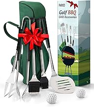 Gifts for Men Golf Grill Set - Stocking Stuffers for Adults Golf Accessories for Men BBQ Grilling Tools Unique Dad Gag Gifts Funny Adult Fathers Day White Elephant Birthday Ideas Outdoor Cool Gadgets