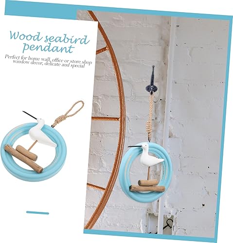Miniatura 2 de Abaodam 2pcs Seabird Pendant Home Décor Wall Sticker Decor Nautical Bird Wall Sculpture Hanging Seagull Wall Decor Coastal Wall Decorations Coastal