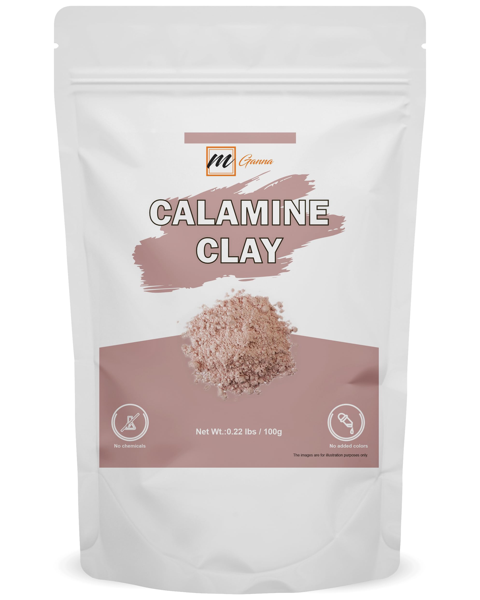 100% argilla naturale di calamina in polvere per maschere per capelli, scrub, creme, lozioni e sapone, 100 g