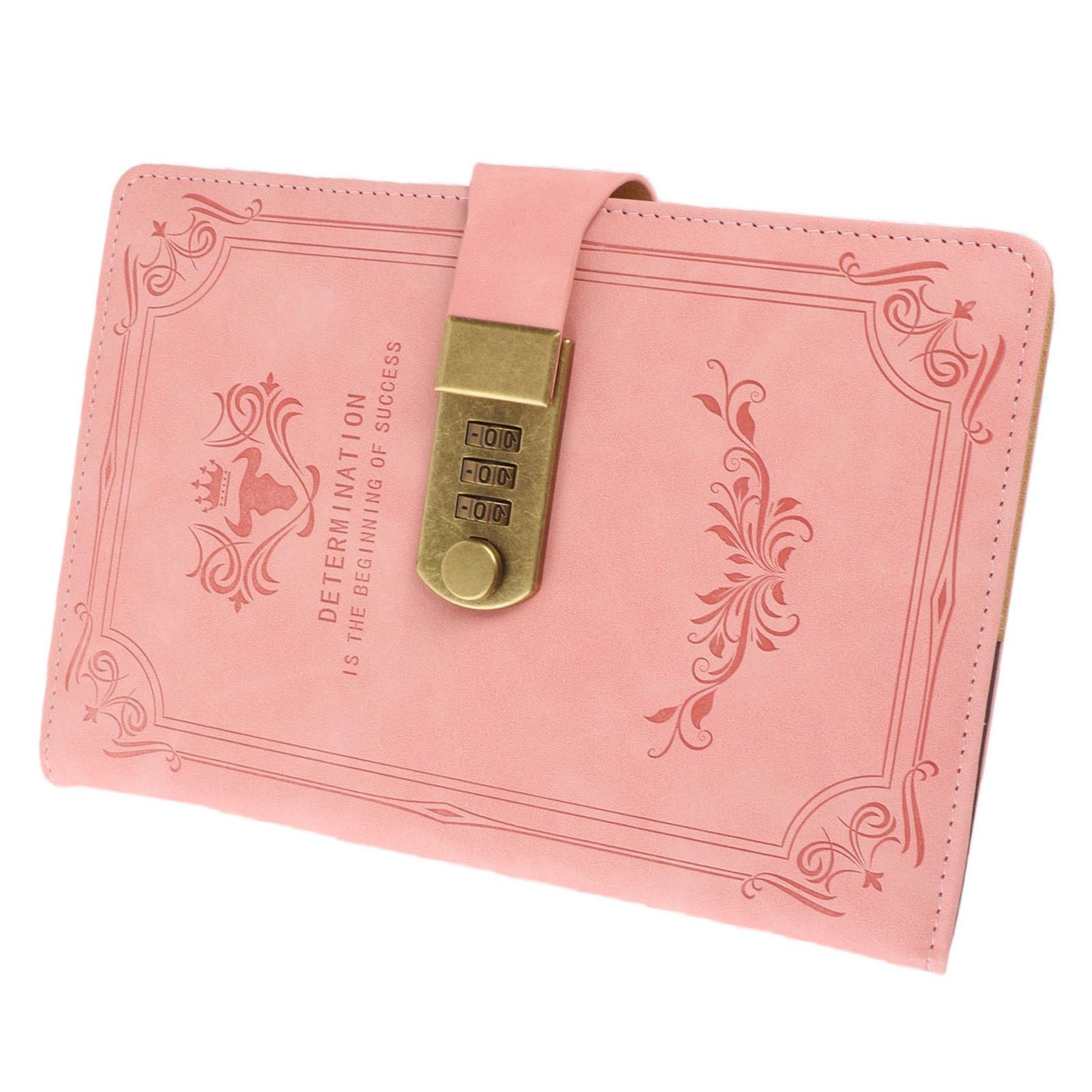 Generic Lock Journal Bezpieczny i Niezawodny Wodoodporny Notatnik z Miejscem na Długopis dla Nastolatek 5,8 X 8,3 ze Sztucznej Skóry PU