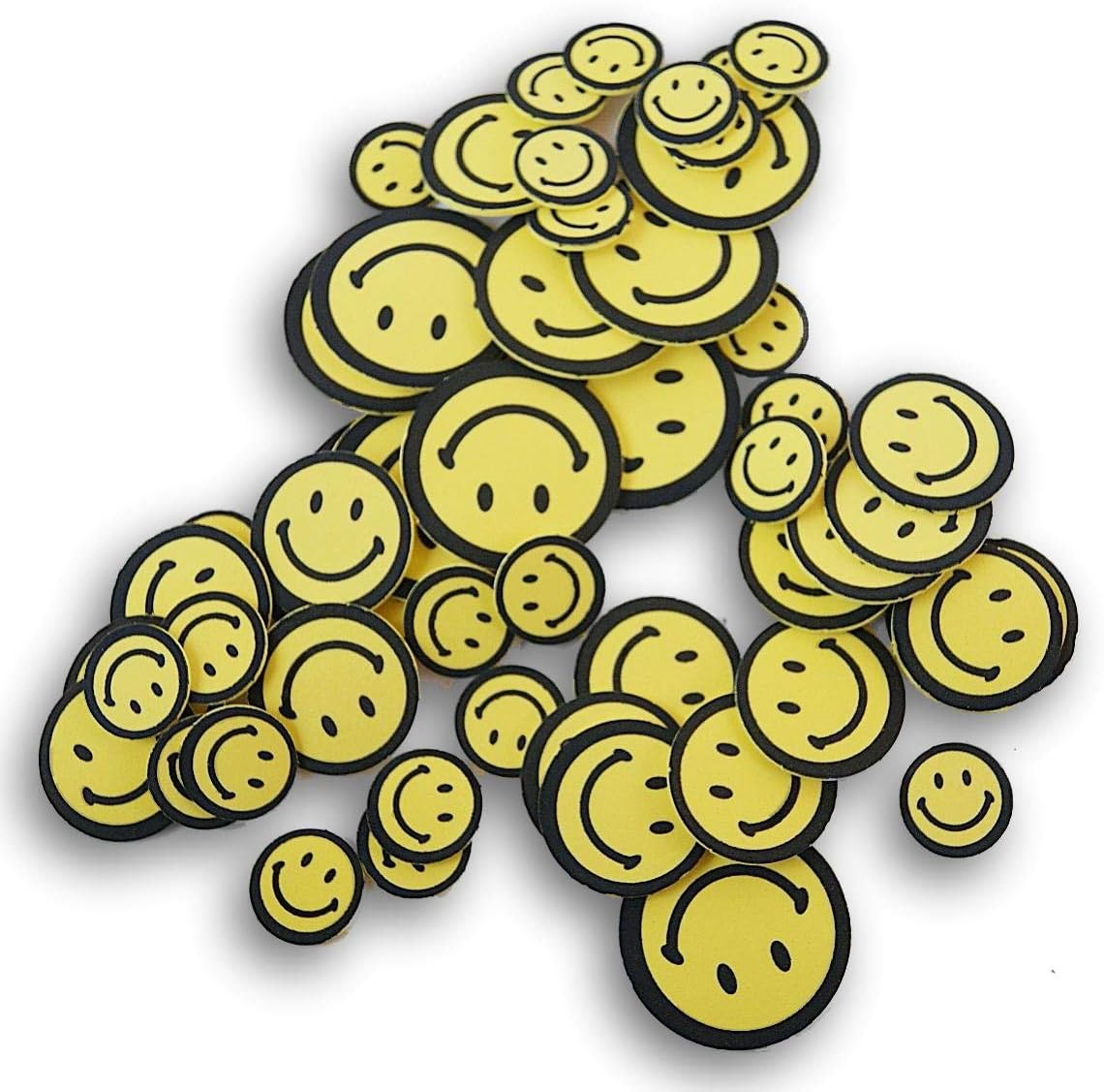 Peel and Stick Happy Smiley Face Foam Craft Shapes