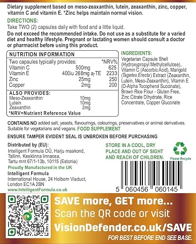 Miniatura 8 de Vision Defender A.M.D. Plus & BP Eye Care Bundle  Suplementos avanzados para los ojos con AREDS2 (luteína, zeaxantina, vitamina C y E, cobre, zinc),