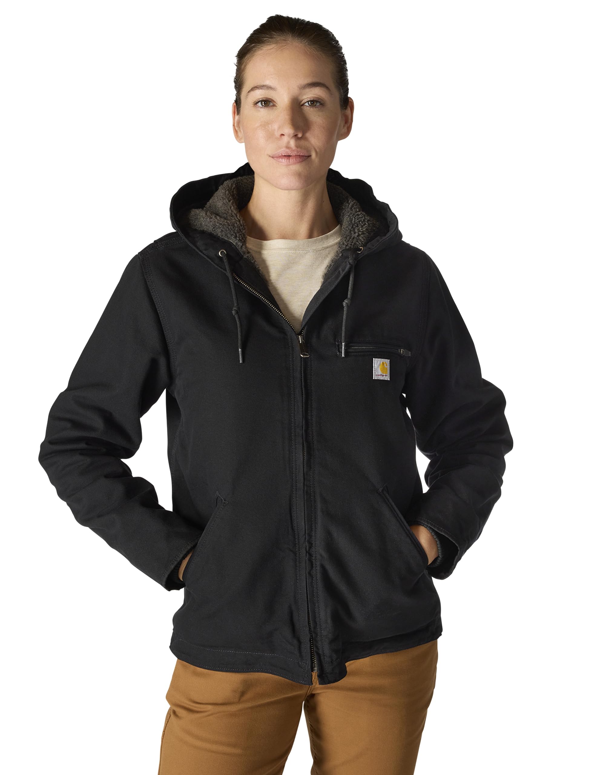 ジャケット・アウター Carhartt WASHED DUCK SHERPA LINED JACKET Carhartt Washed Duck Sherpa Lined Jacket - Casual jacket