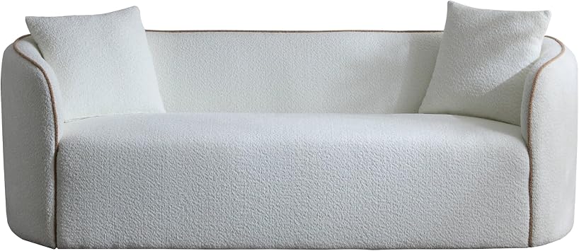 82 Curved Sofa,3 Seater,Living Rooms,Bedrooms,Apartment Office,White