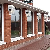 Vista 7 de Darkaway Luces de poste para exteriores + lámpara de pared con carcasa de aluminio impermeable con vidrio, iluminación de cubierta de poste de valla