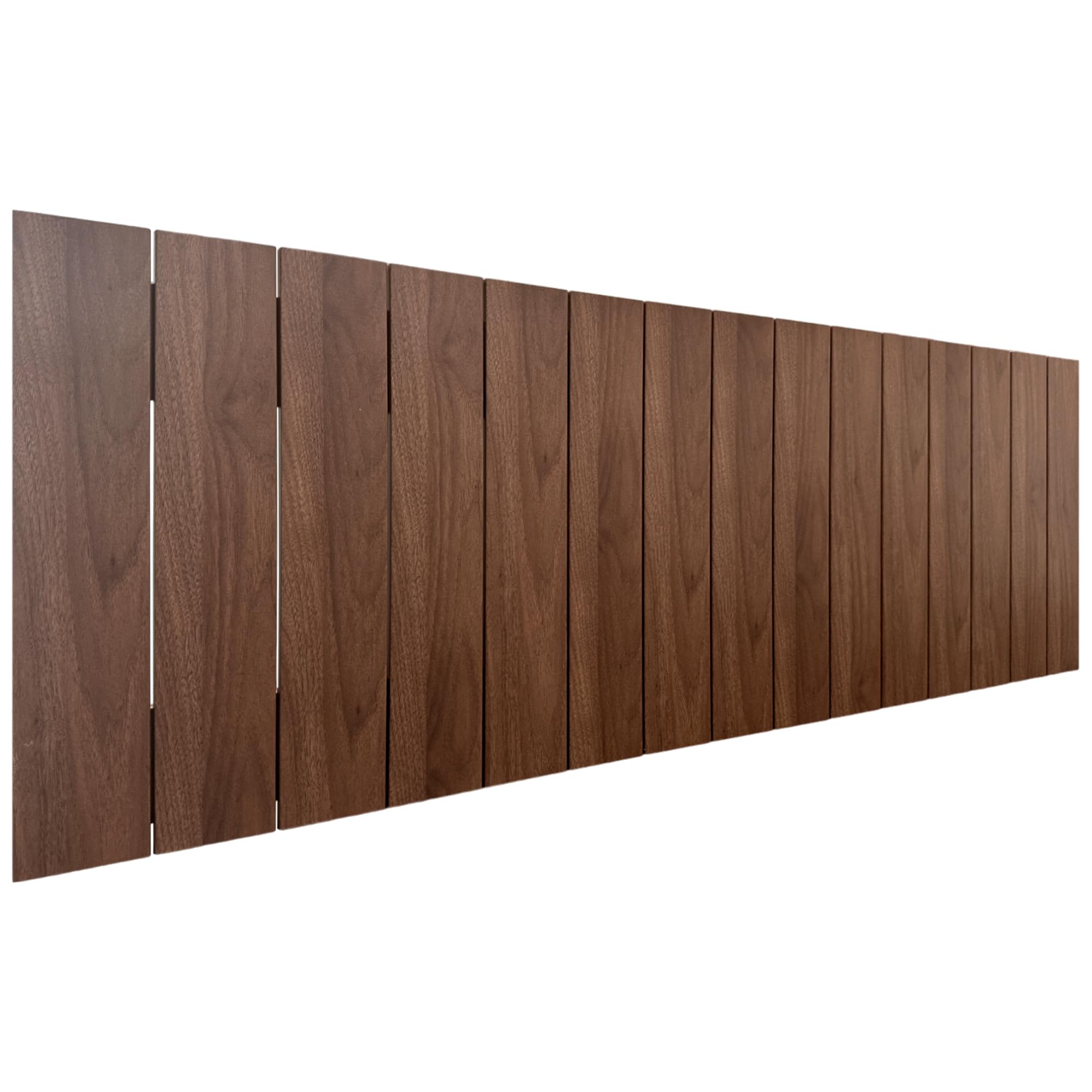 DHOME Cabecero de Madera reciclada DM Estilo Palet Vertical Cama Palets Herrajes incluidos (135cm, Nogal Madera)