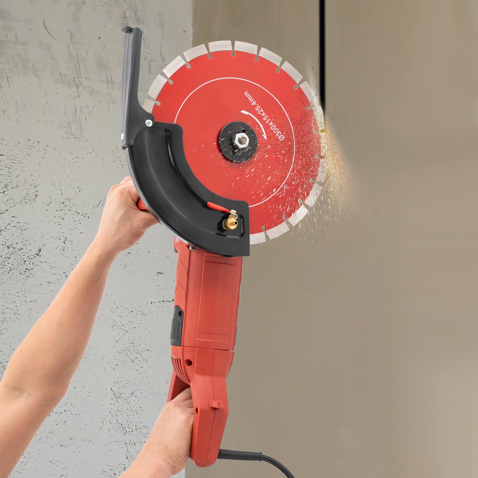 Sega elettrica per calcestruzzo, 3000 W, 4300 giri/min, sega circolare per cemento, acciaio, legno, marmo, pareti in mattoni