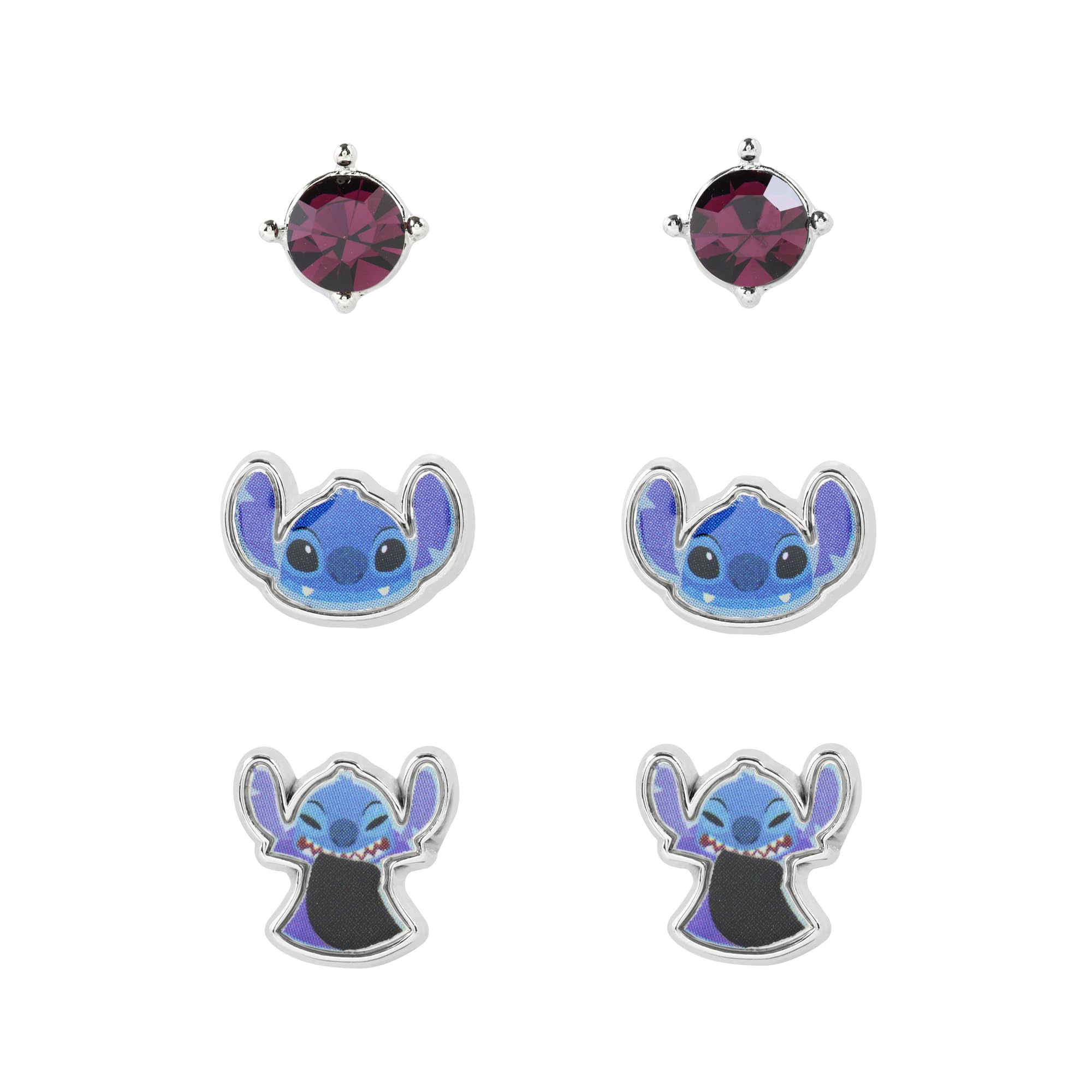 Disney Lilo & Stitch Trio Earring Set, One Colour, Women
