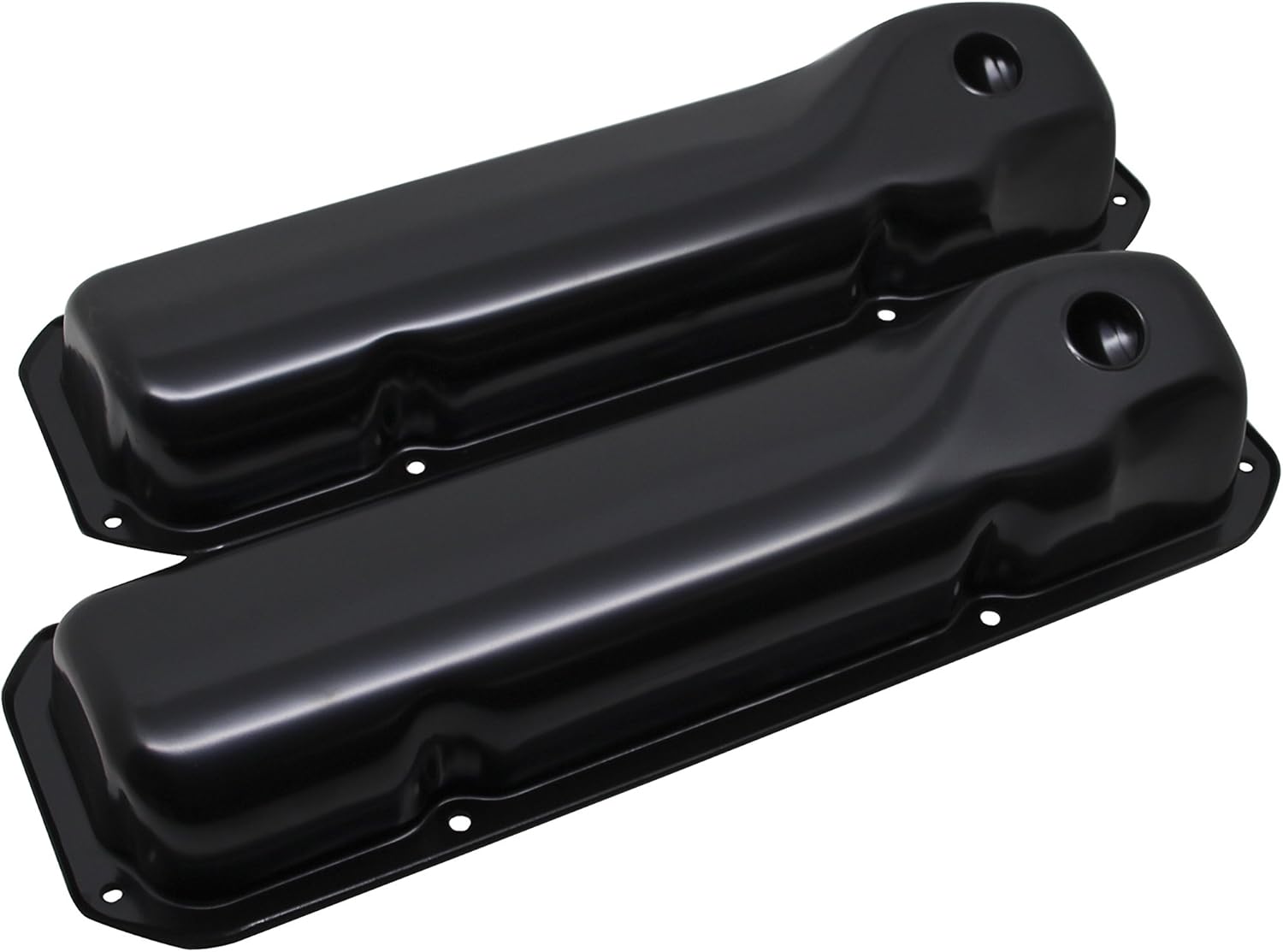 Steel Valve Covers Fits 1969–1982 Ford SB 351C‑351M‑400M‑Boss 302 – Smooth – 1 Hole – Black