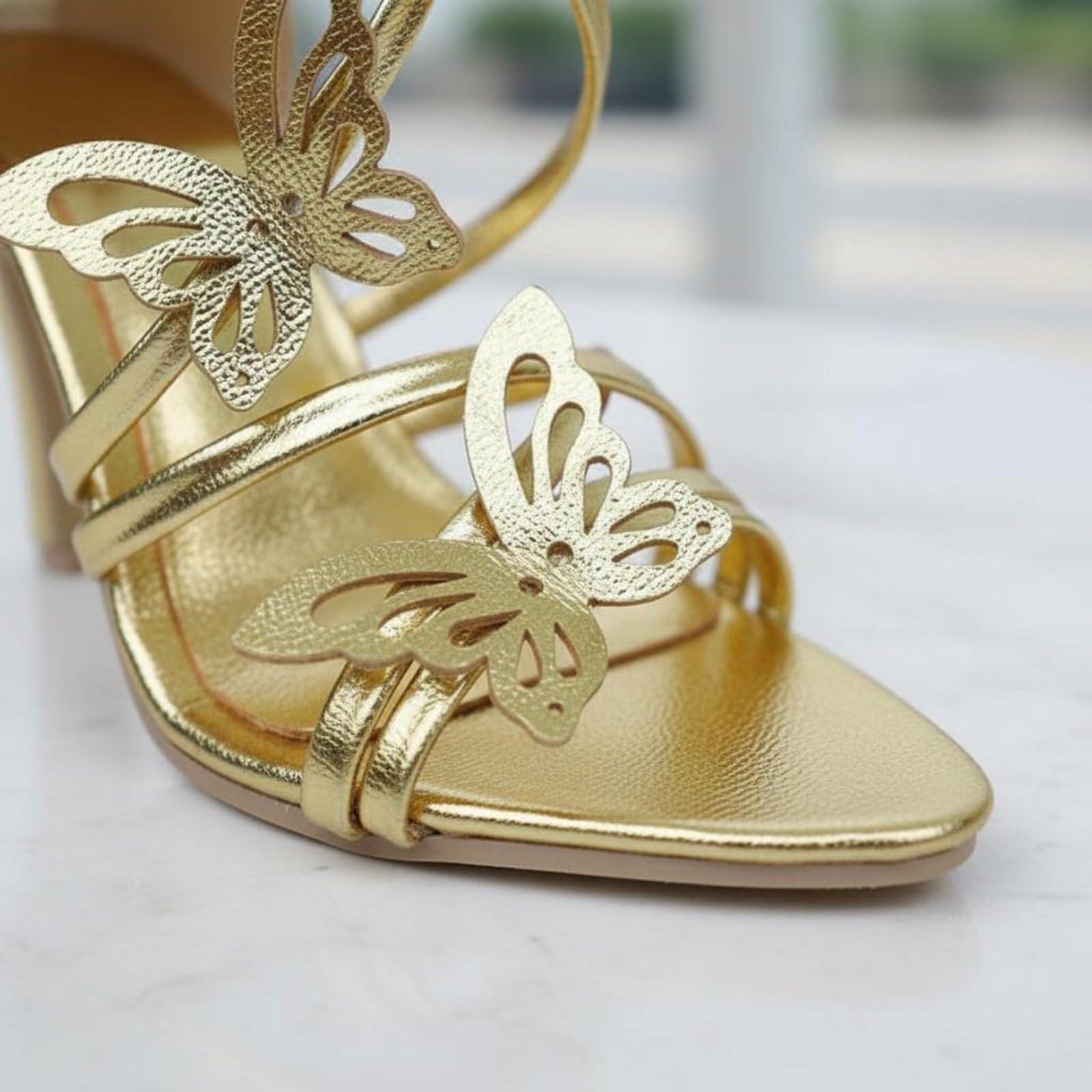Scarpe Alte Bambola BJD Finitura Oro Giocattolo da Collezione per Esposizione , Argento , Quattro Punti