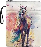 Vista 34 de doginthehole Fundas de libro con estampado de dinosaurios para amantes de los libros, funda con cremallera y bolsillo frontal, fundas protectoras