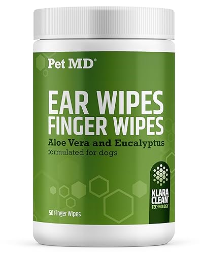 Dog Ear Cleaning Finger Wipes with Aloe Vera & Eucalyptus