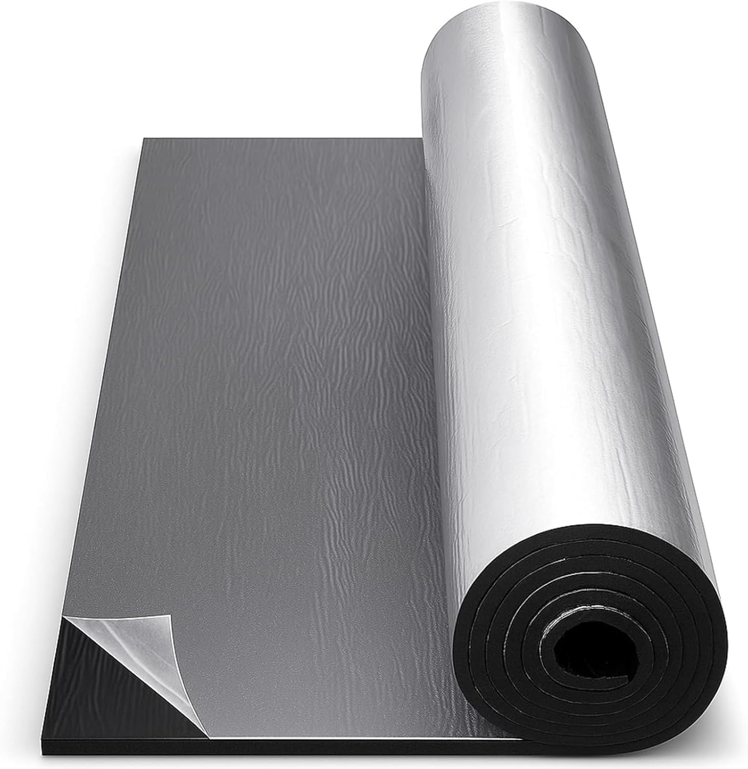 394mil 39.3 x 78.7 Inch Car Sound Deadening Mat 10mm Automotive Heat Insulation Mat Self Adhesive Sound Deadener for Hood Door Ceiling Trunk Aluminum Foil 21.5sqft Noise Dampening Barrier