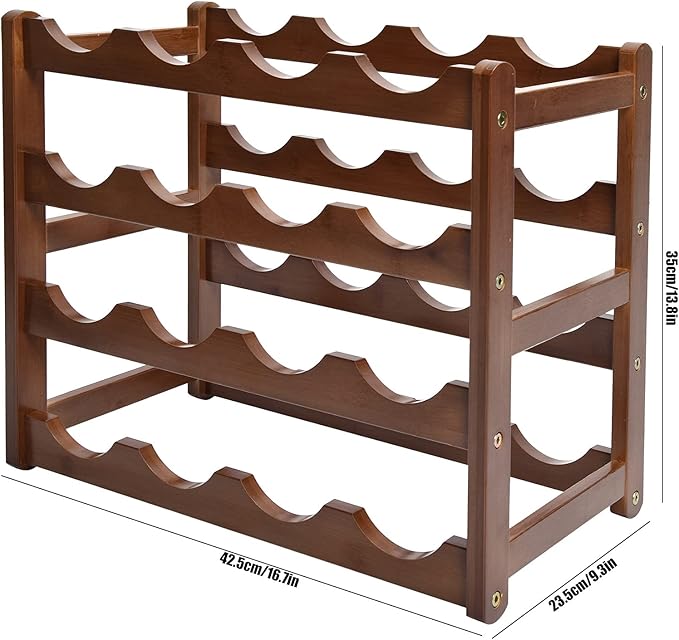 Zerodis Estante para Vino 4 Niveles, Soporte para Botellas miniatura 2