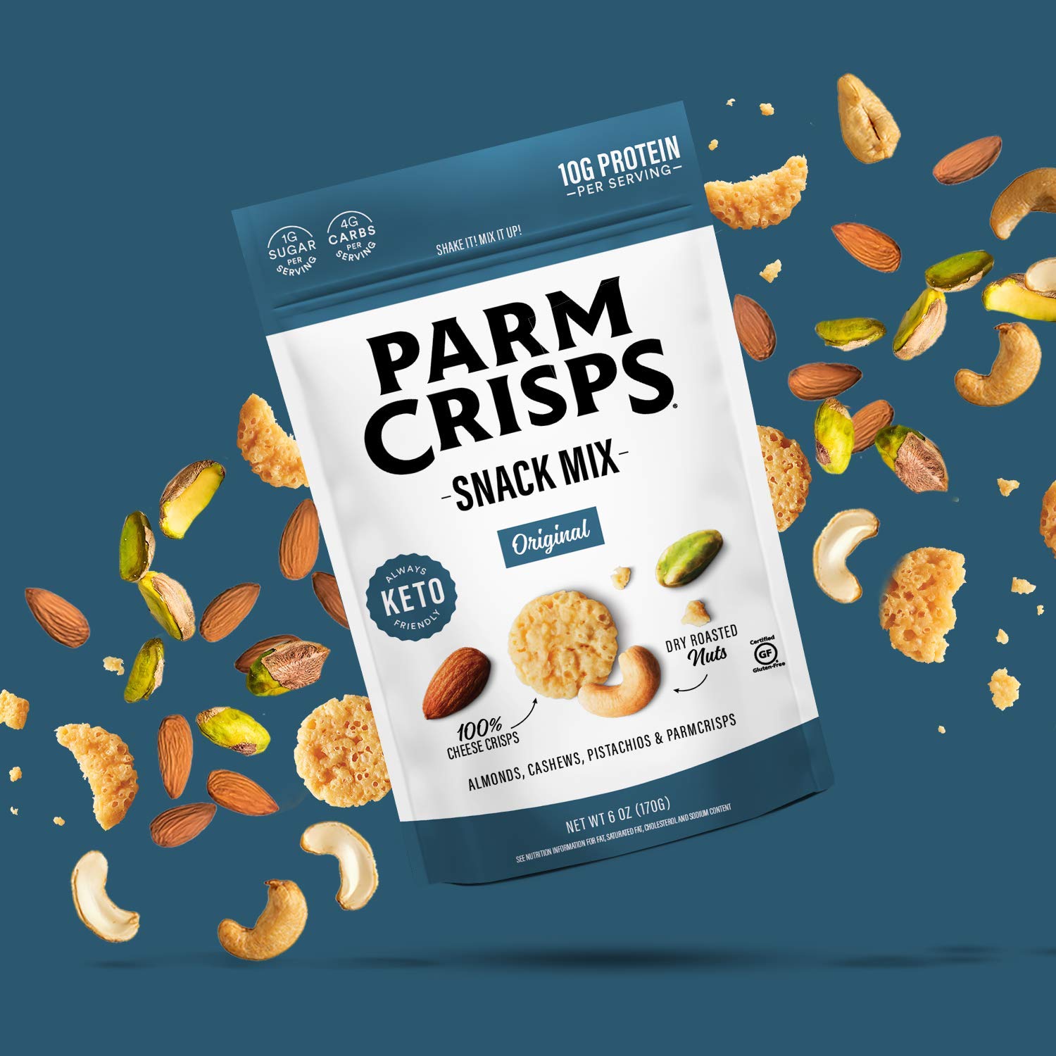 Buy ParmCrisps Snack Mix Original Cheese Parm Crisps and Nuts Snack