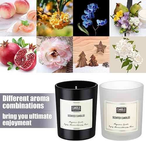 Miniatura 4 de MTLEE 24 velas perfumadas para el hogar, tarro de aromaterapia, regalo para mujeres, 8 tarros de aromaterapia de larga duración, vela de cera de