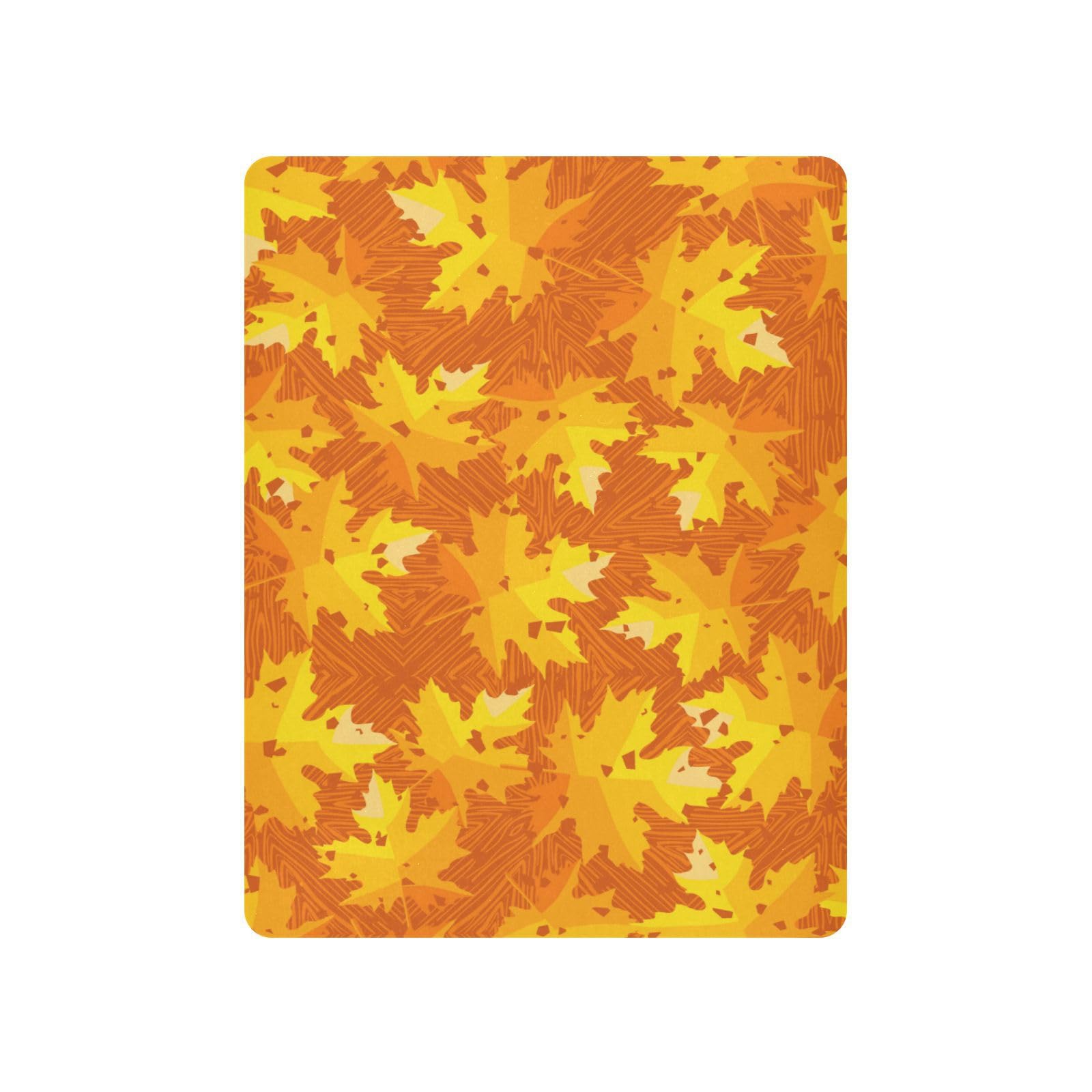 Moudou Autumn Maple Leaf Playard Sheet for Boy Girls, Soft Breathable Fitted Toddler Sheet for Standard Playard Bed Mattress, 39 x 27 x 5 Inch