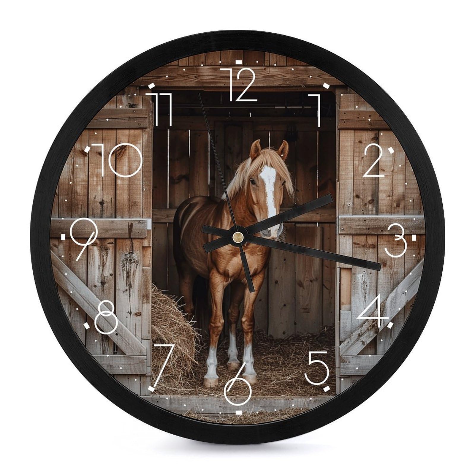 Horloge murale silencieuse de 25 cm sans tic-tac à piles pour un sommeil serein