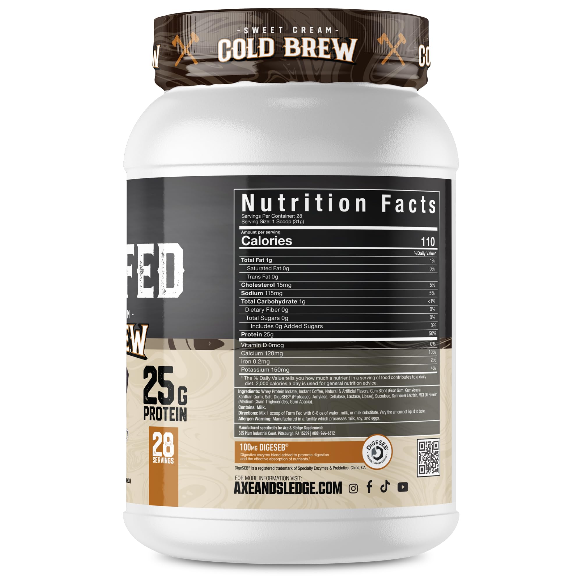 Axe & Sledge Farm Fed 100% Whey Protein Isolate | 25g Protein | Low Carb, Low Sugar, Gluten Free | Protein Powder for Men and Women | Keto | Made in the USA | 28 Servings, Vanilla Milkshake — Amazon image 10