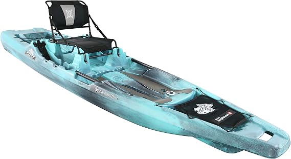 Perception Kayaks Outlaw 11.5 | Sit on Top Fishing Kayak | Fold Away Lawn Chair Seat | 4 Rod Holders | Integrated Tackle Trays | 11' 6