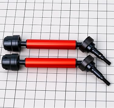 Steel Rear Driveshaft Upgrades Part for Arrma 1/10 Gorgon 4X2 MEGA 550,Replace#AR310864#AR310784 (Red)