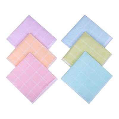 Kuber Industries Handkerchief | Cotton Handkerchief for women | Women’s Vintage Hanky | Ladies Rumal Hankies | Light Che