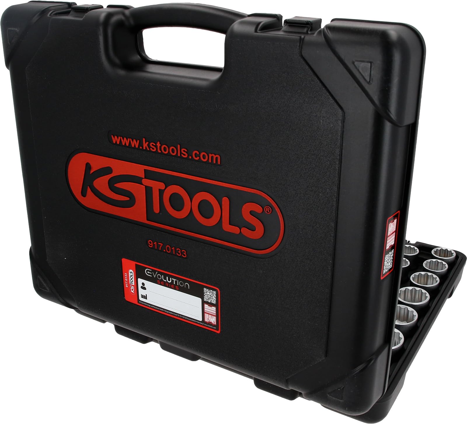 KS Tools 917.0133 1/4"+3/8"+1/2" Steckschlüssel-Satz 12-kant, 133-tlg