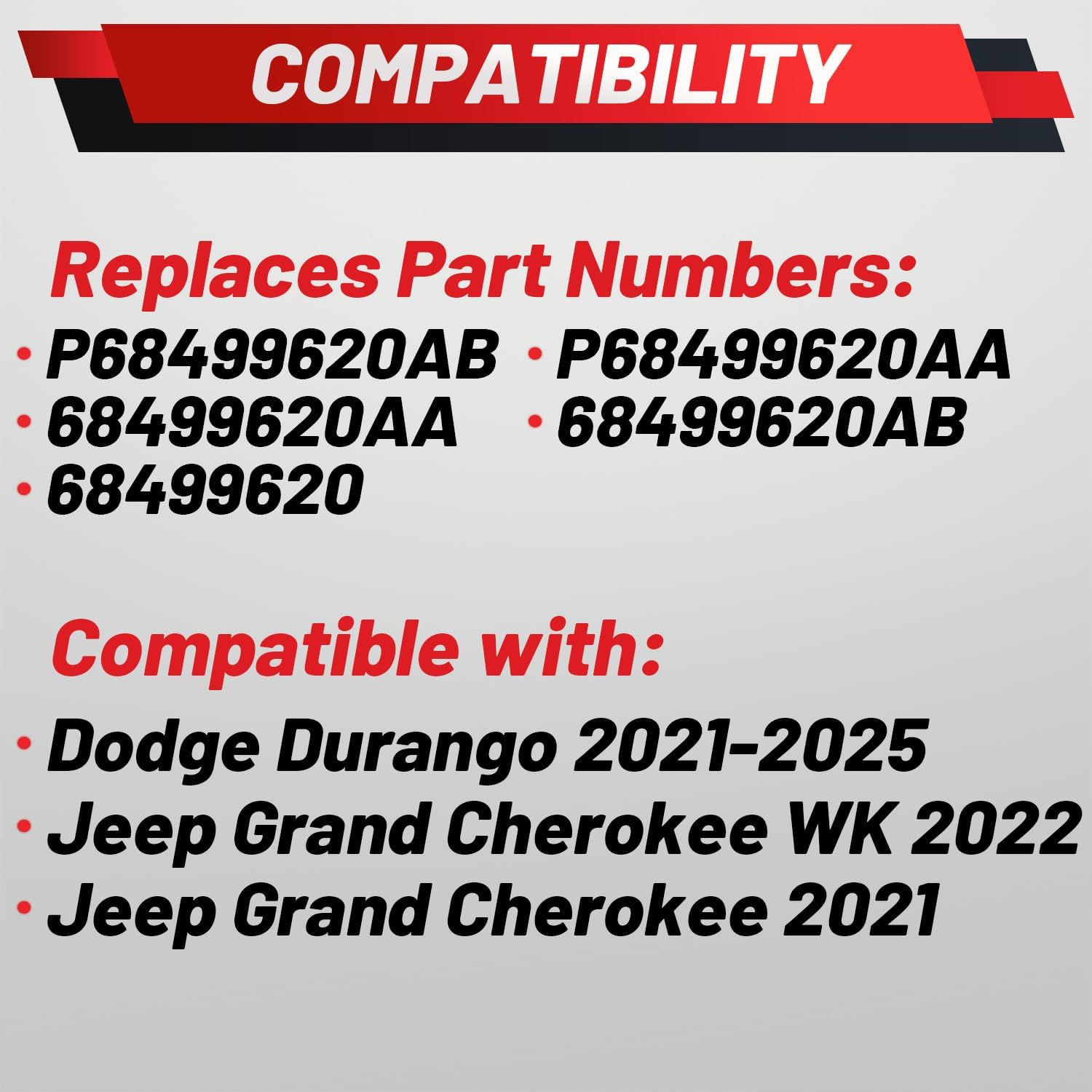 Upgraded Transfer Case Control Module Compatible with Dodge Durango 2021-2025 Jeep Grand Cherokee WK 2022 Replace 68499620AA 68499620AB