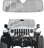 Vista 10 de Protección solar para parabrisas Pigenius para Jeep Wrangler JL 2018-2025, protector solar para ventana delantera Gladiator 2020-2025 - AstraGuard