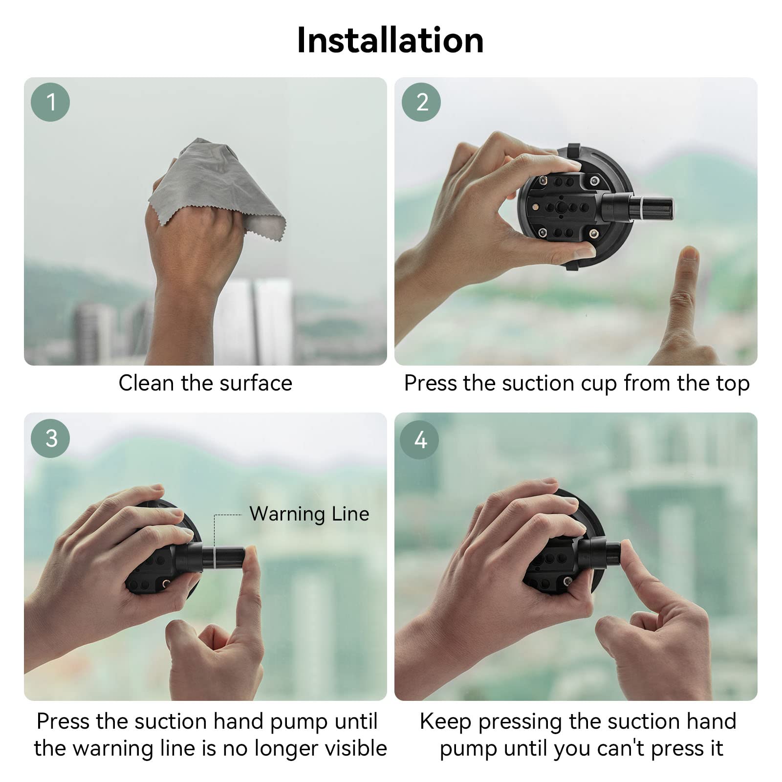 SMALLRIG 4″ Camera Suction Cup, Kamera Kamerahalterung am saubere und Glatte Oberflächen, max 2kg Belastung für Geschwindigkeiten bis zu 80km/h (50mph), für DJI OSMO, für GoPro Hero, für Nikon – 4122C