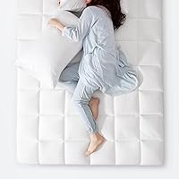 Vista 6 de Protector de colchón 100% impermeable tamaño Queen, protector de colchón acolchado Tela de aire jacquard suave transpirable Funda de colchón