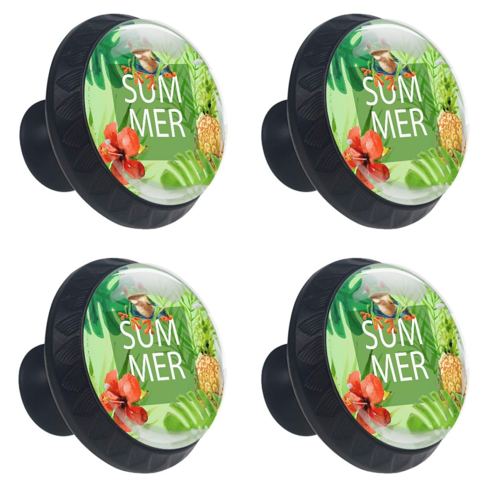 Poignées de meuble cuisine lot de 4 boutons verre 30mm durables