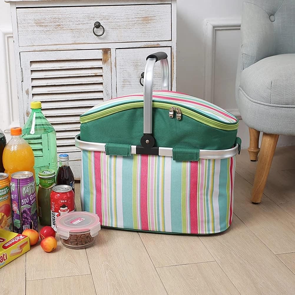 HBJWOV 26L Large Picnic Basket Picnic Bag Lunch Tote Cooler Backpack Outdoor Insulated Picnic Bag for Grocery Camping Hiking