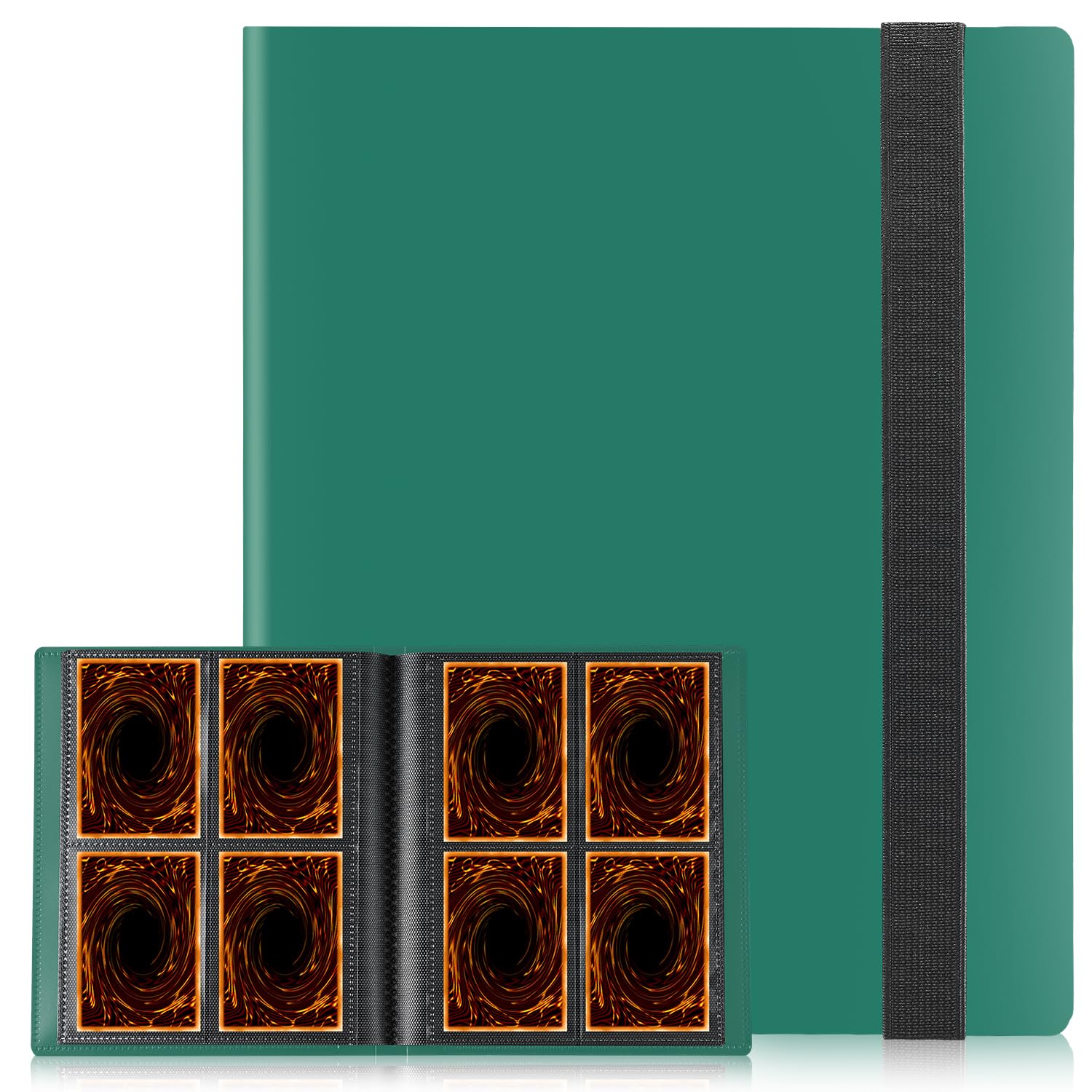 Classeur de cartes ultra compact, mini album vert à 4 poches haute protection