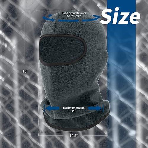 Miniatura 6 de YESLIFE Máscara de esquí, pasamontañas para hombres y mujeres, esquí, snowboard, motocicleta, protección UV y protección contra el viento