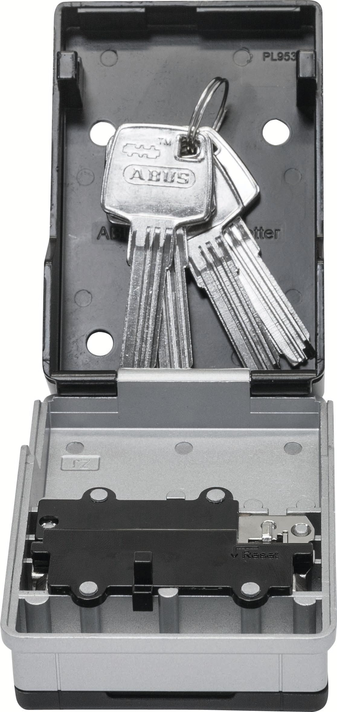 ABUS KeyGarage 727 Mini - Schlüsselbox zur Wandmontage - für bis zu 8 Schlüssel oder kleine Wertgegenstände - Schwarz-Silber