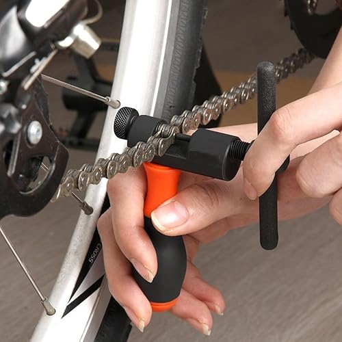 Miniatura 7 de Rompacadenas de bicicleta para romper y quitar eslabones de cadena, herramienta de reparación de cadena de bicicleta, cortador divisor de cadena