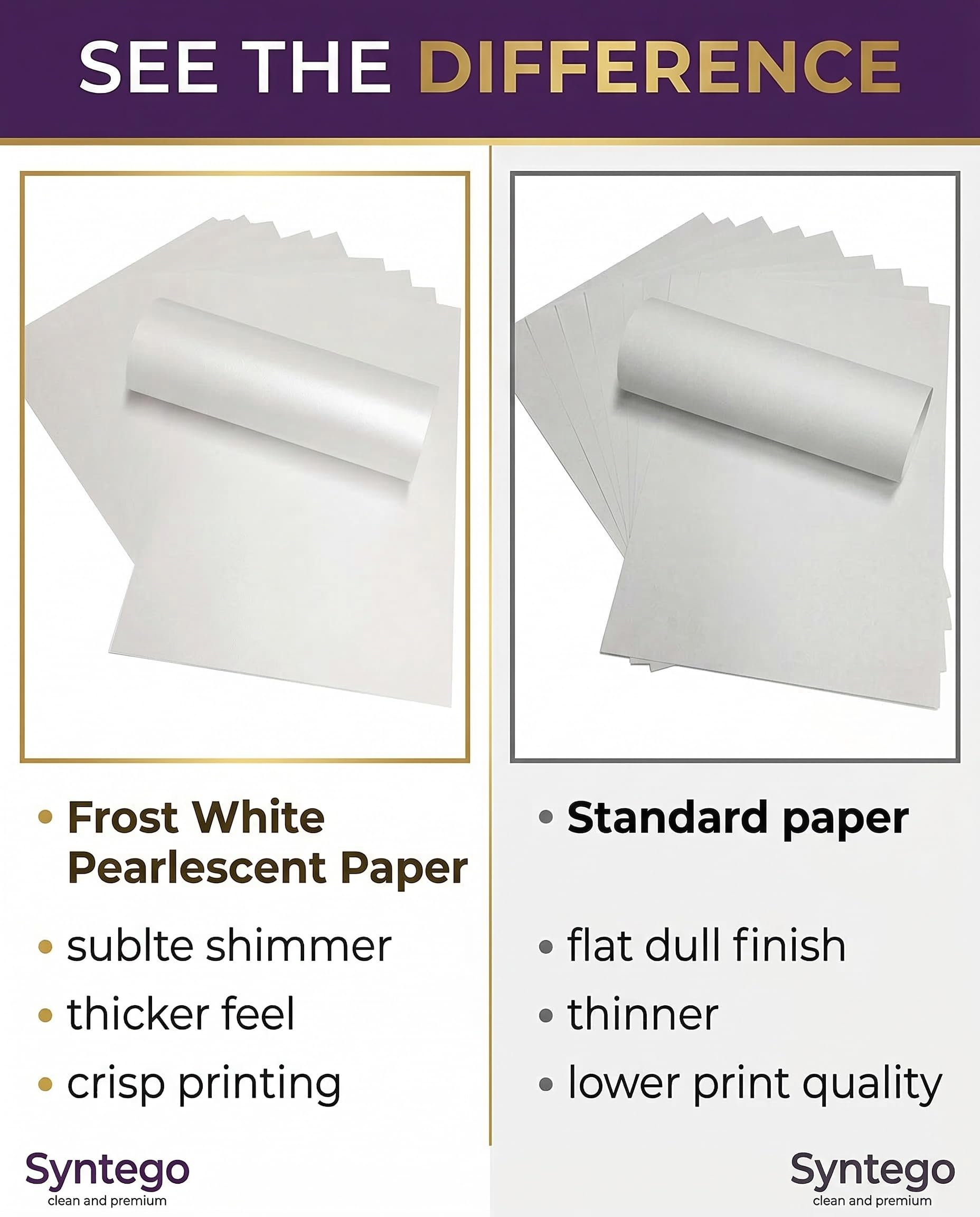 Papier perłowy premium A4 (21 x 29,7 cm) 120 g/m² (wiązanie 14,5 kg) - błyszczące arkusze kartonowe do drukarek atramentowych i laserowych - idealne do certyfikatów, zaproszeń, menu i rękodzieła