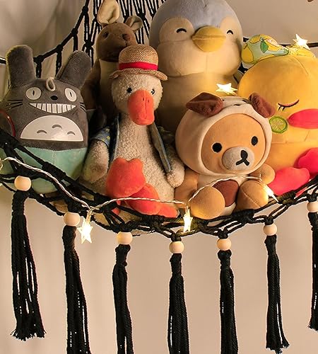 Miniatura 2 de Red o hamaca para animales de peluche, almacenamiento de hamaca colgante para animales de peluche, soporte de hamaca de juguete, organizador de