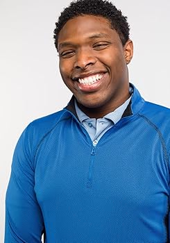 Clique Ice Pique Colorblock Mens Half Zip Tech Pullover, Black, S