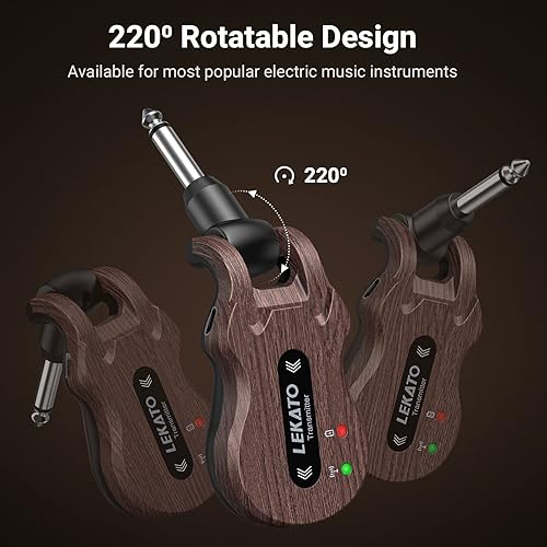 Miniatura 4 de LEKATO Sistema de guitarra inalámbrica 5.8 transmisor de guitarra inalámbrico Receptor de audio recargable Transmisor inalámbrico Receptor de 4