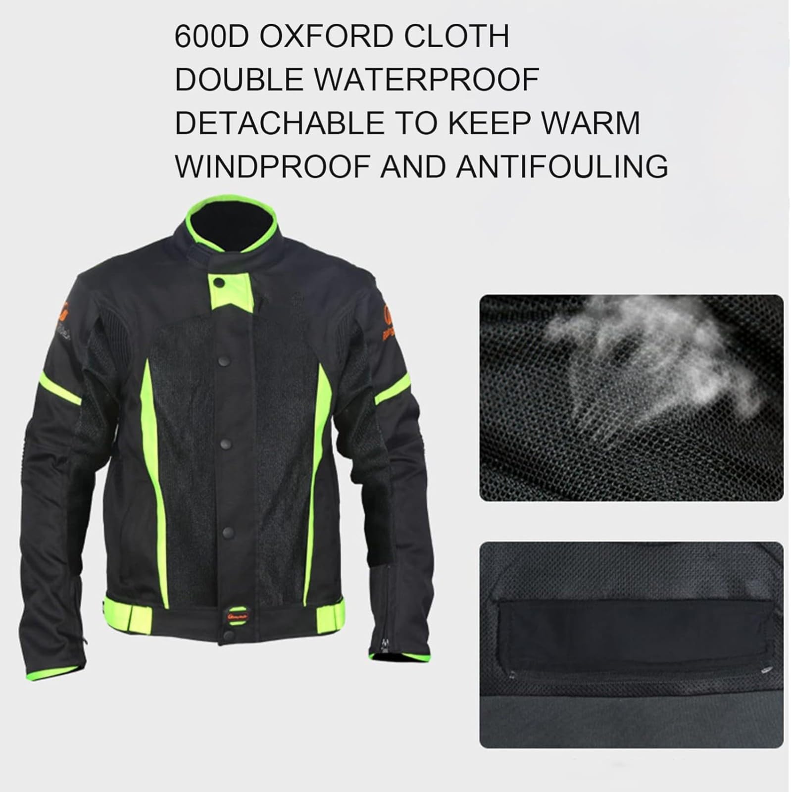 Traje De Motociclismo Chaqueta De Moto Conjunto De Pantalones Cuatro Estaciones E Invierno Impermeable, Trajes De Jersey Reflectantes para Montar En Moto para Hombres