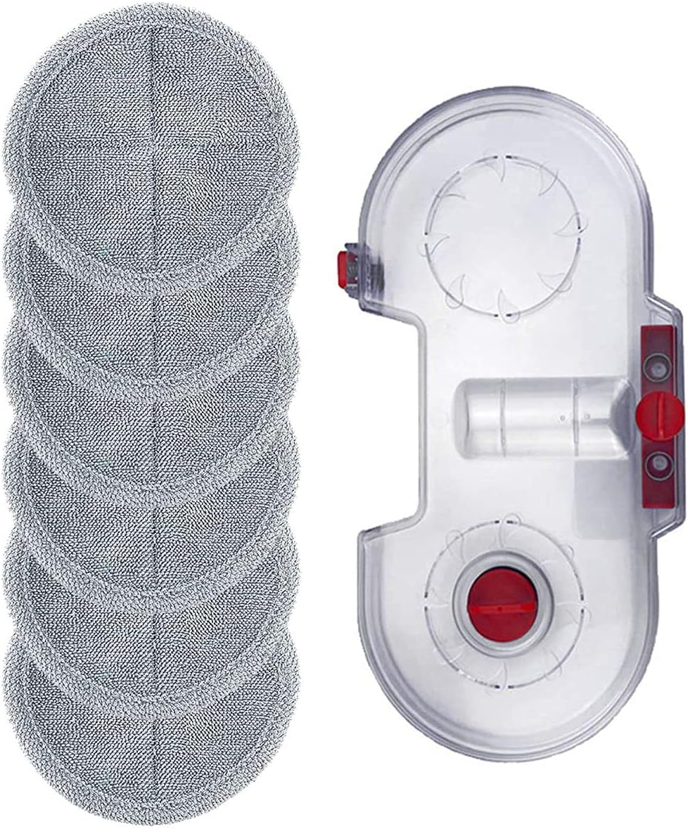 Electric Mop Water Tank & 6 Pcs Mop Cloth Accessories for Dyson Vacuum Cleaner V7 V8 V10 V11