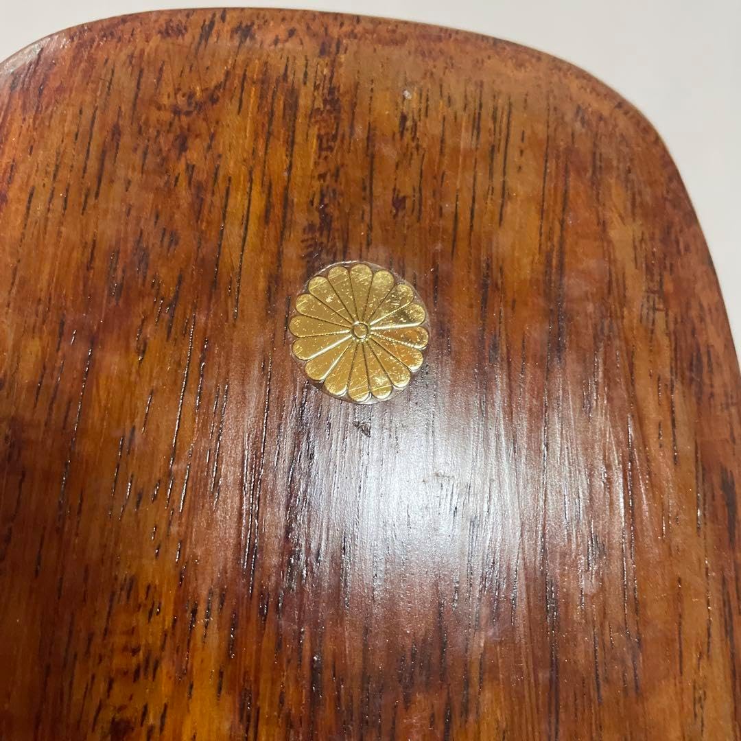 硯 木製箱入り 菊の紋