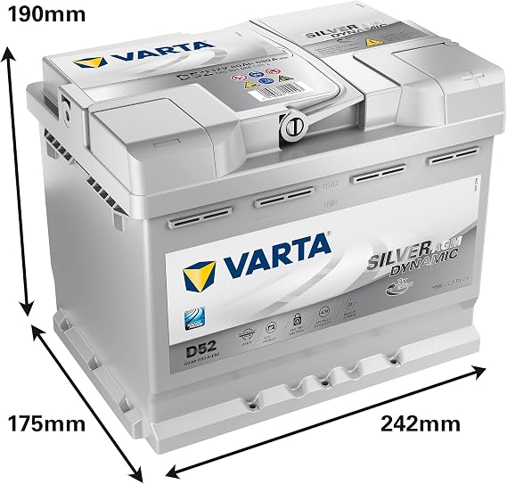 VARTA Silver Dynamic AGM D52 12V 60Ah 680A / EN